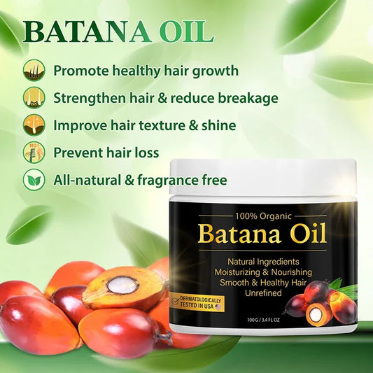 100% Raw Batana Oil for Hair Growth Organic Batana Oil Moisturize and Repair Hair Eliminates Split Ends for Men & Women