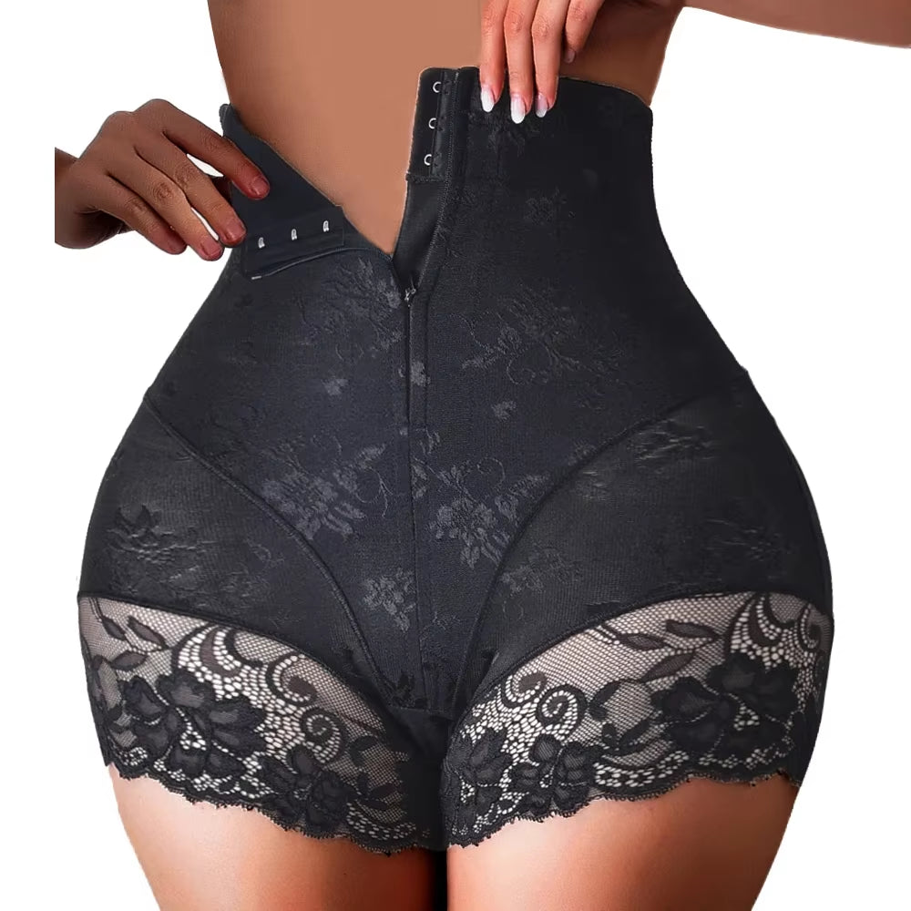 Women High Waist Trainer Body Zipper Shaper Panties Tummy Control Slimming Belly Shapewear Girdle Waist Trainer Shorts