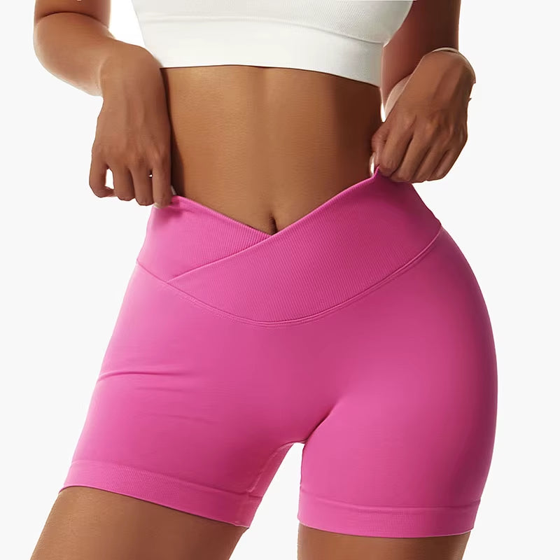 Women Workout Yoga Shorts Fitness High Waist S-XXL Gym Tights Sports Seamless Trousers Quick Dry SEXY Butt Leggings