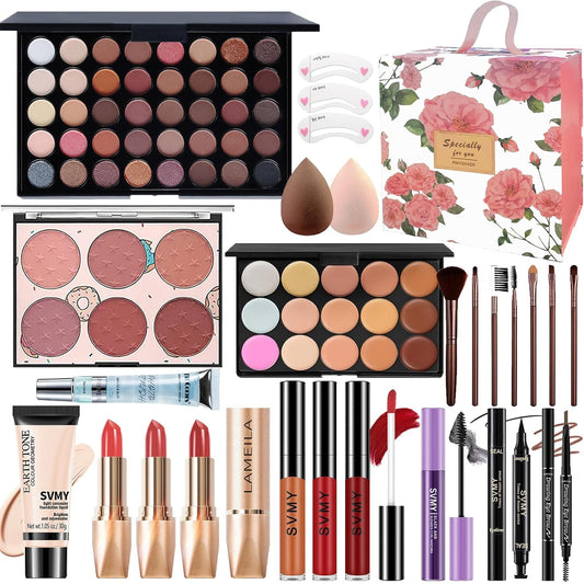 Makeup Set for Women, Makeup Kit for Beginners Teen Girls, Makeup Gift Set for Teens, Makeup Kit for Girls, Makeup for Teens, Eyeshadow Palette, Lip Gloss, Face Makeup, Eye Makeup