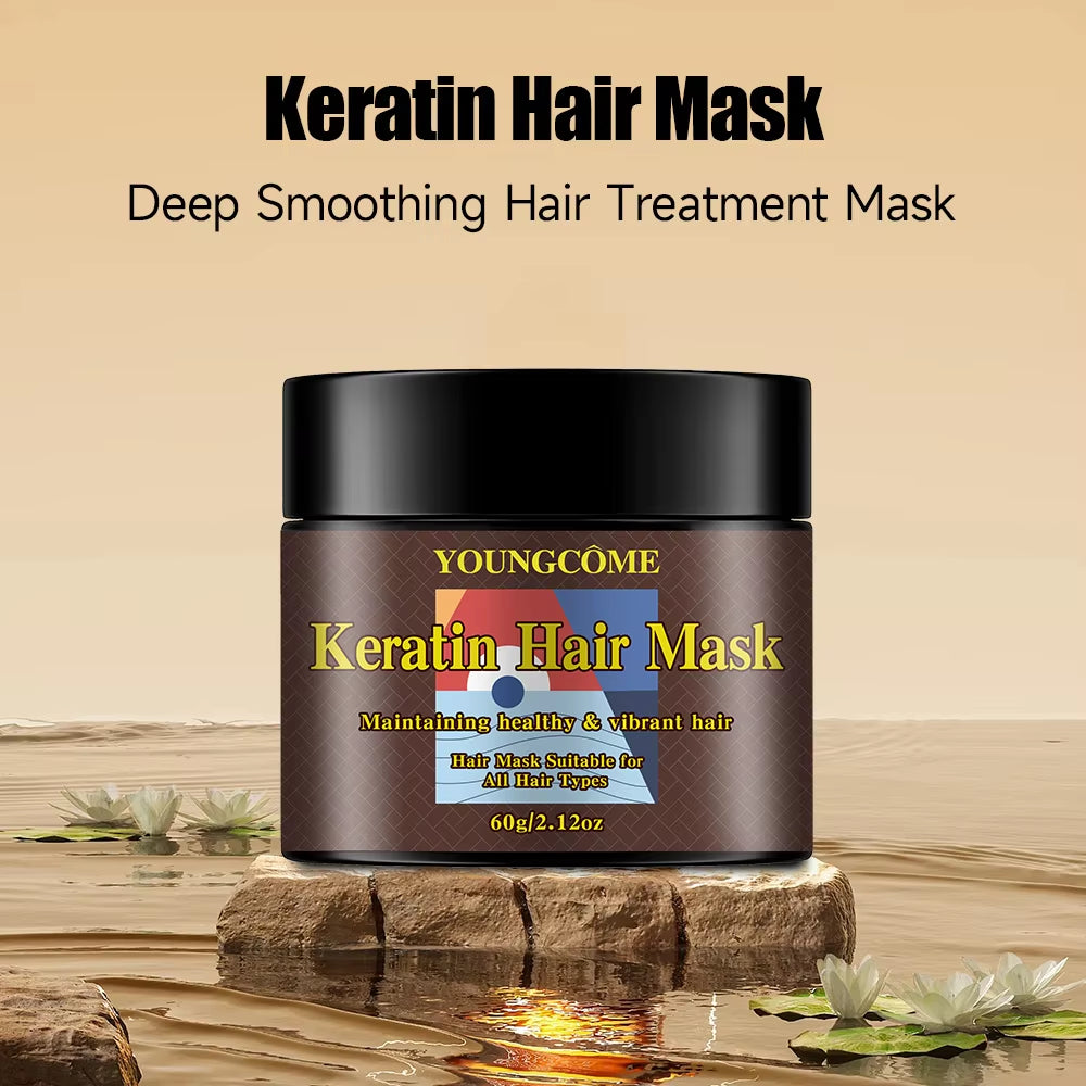 Keratin Hair Mask Hair Care Mask Repairs Damaged Hair Improves Hair Quality and Moisturizes Hair Care Oil Deep Hair Conditioner