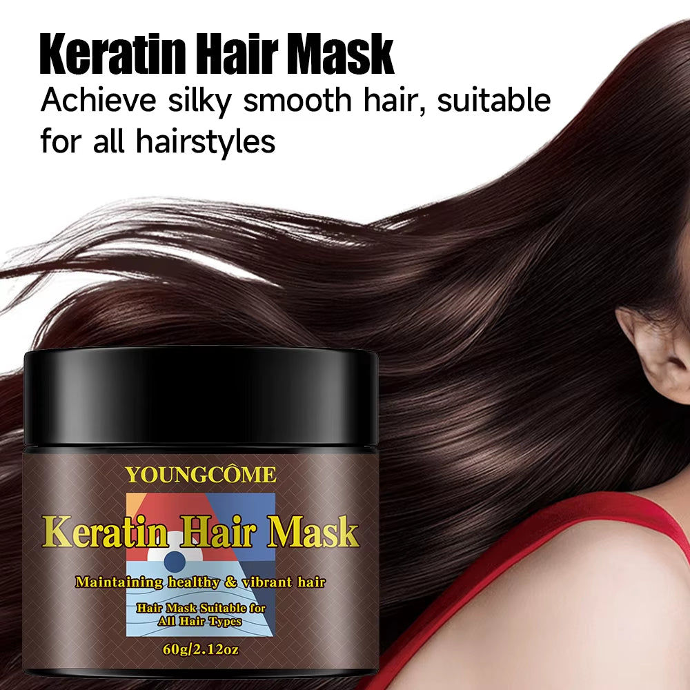 Keratin Hair Mask Hair Care Mask Repairs Damaged Hair Improves Hair Quality and Moisturizes Hair Care Oil Deep Hair Conditioner