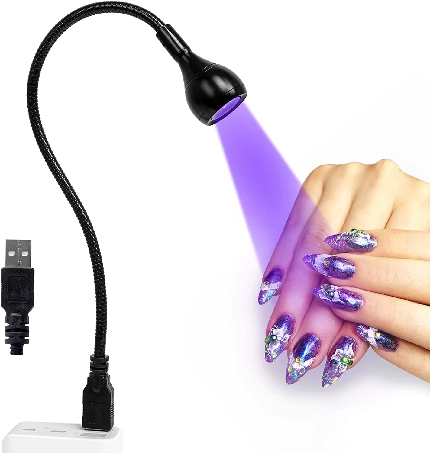 Mini UV LED Nail Lamp, Nail Polish Curing Lamp Mini UV Nail Lamp, UV Nail Polish Dryer Nail Art Tools