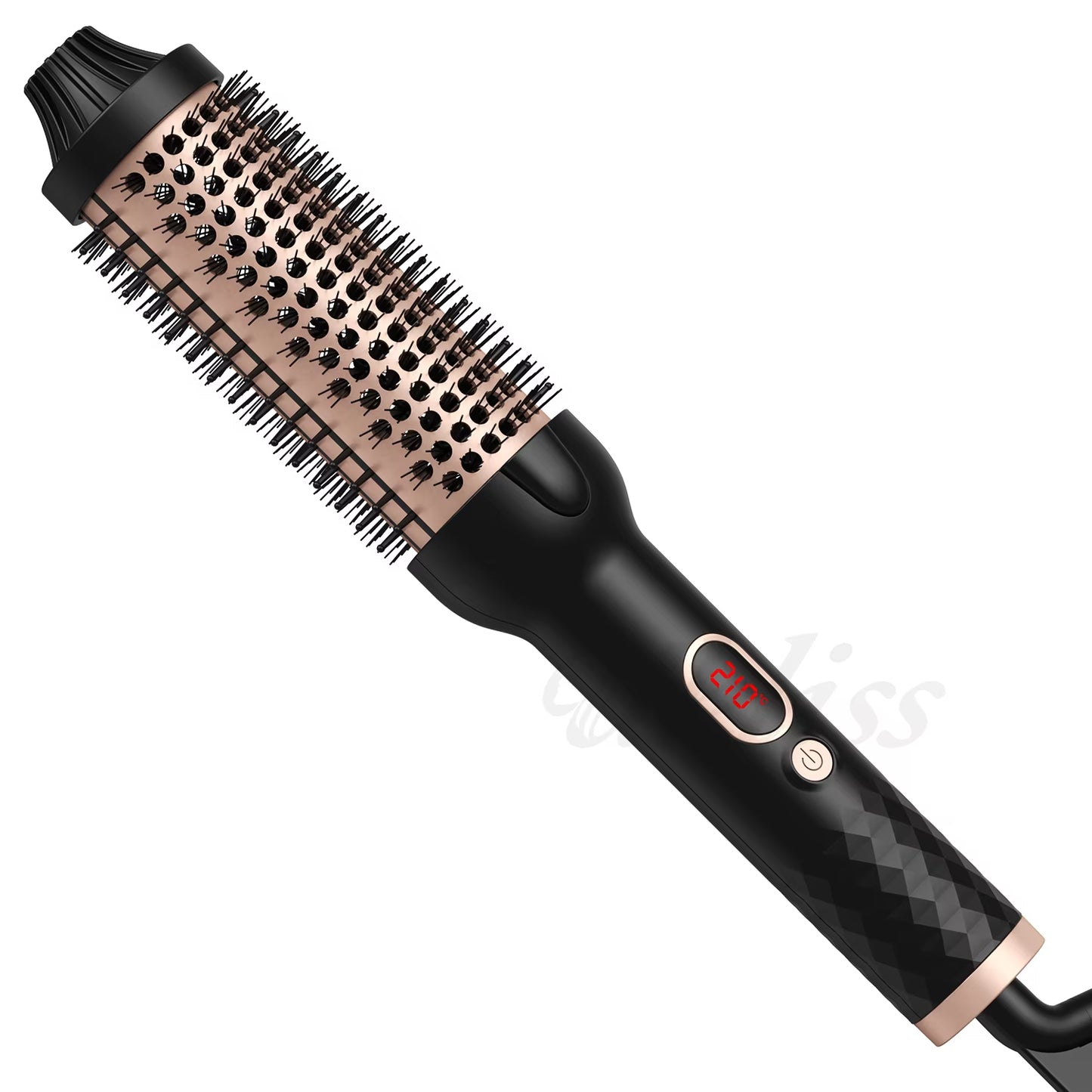 Hair Curler Thermal Brush Heating Curling Iron Brush Heated round Brush 1.5 Inch Volumizing Brush Ceramic Hair Straightener Comb