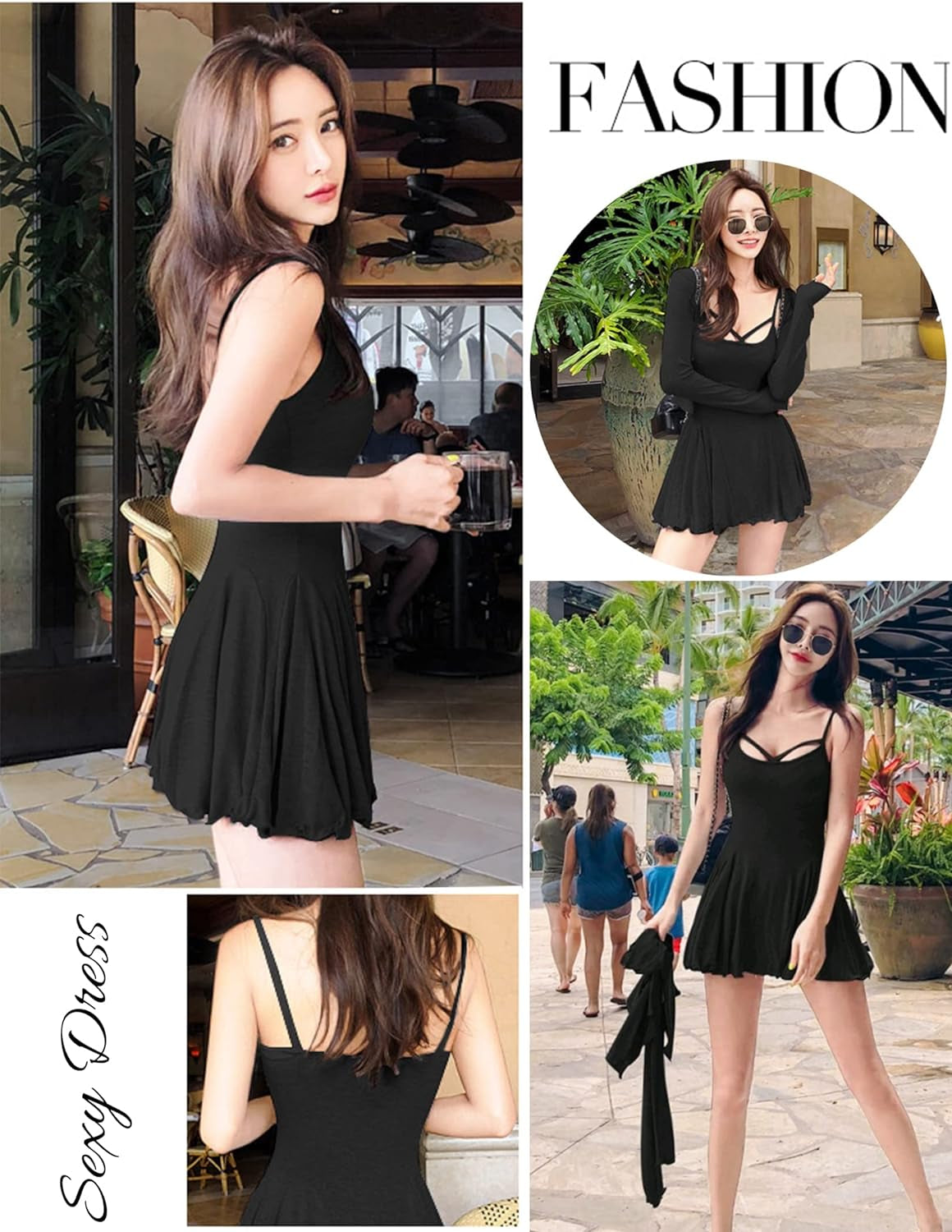 Sexy Dresses for Women Sleeveless Spaghetti Strap Mini Club Party