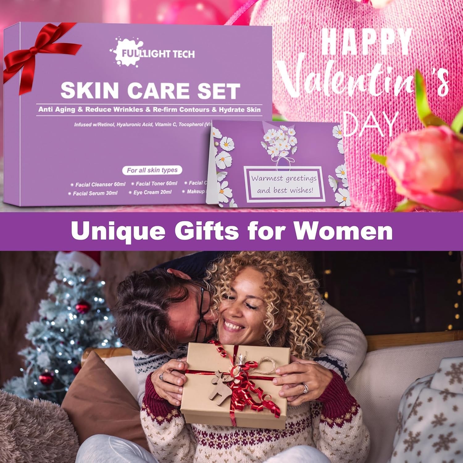 Skin Care Set,Anti Aging Skin Care Kit,Reduce Wrinkles & Hydrate Skin,Facial Skin Care Routine Kit Women Teen Girls Skincare Gift Set,Wife Mom Women Gifts for Christmas,Valentines,Birthday Gifts Her