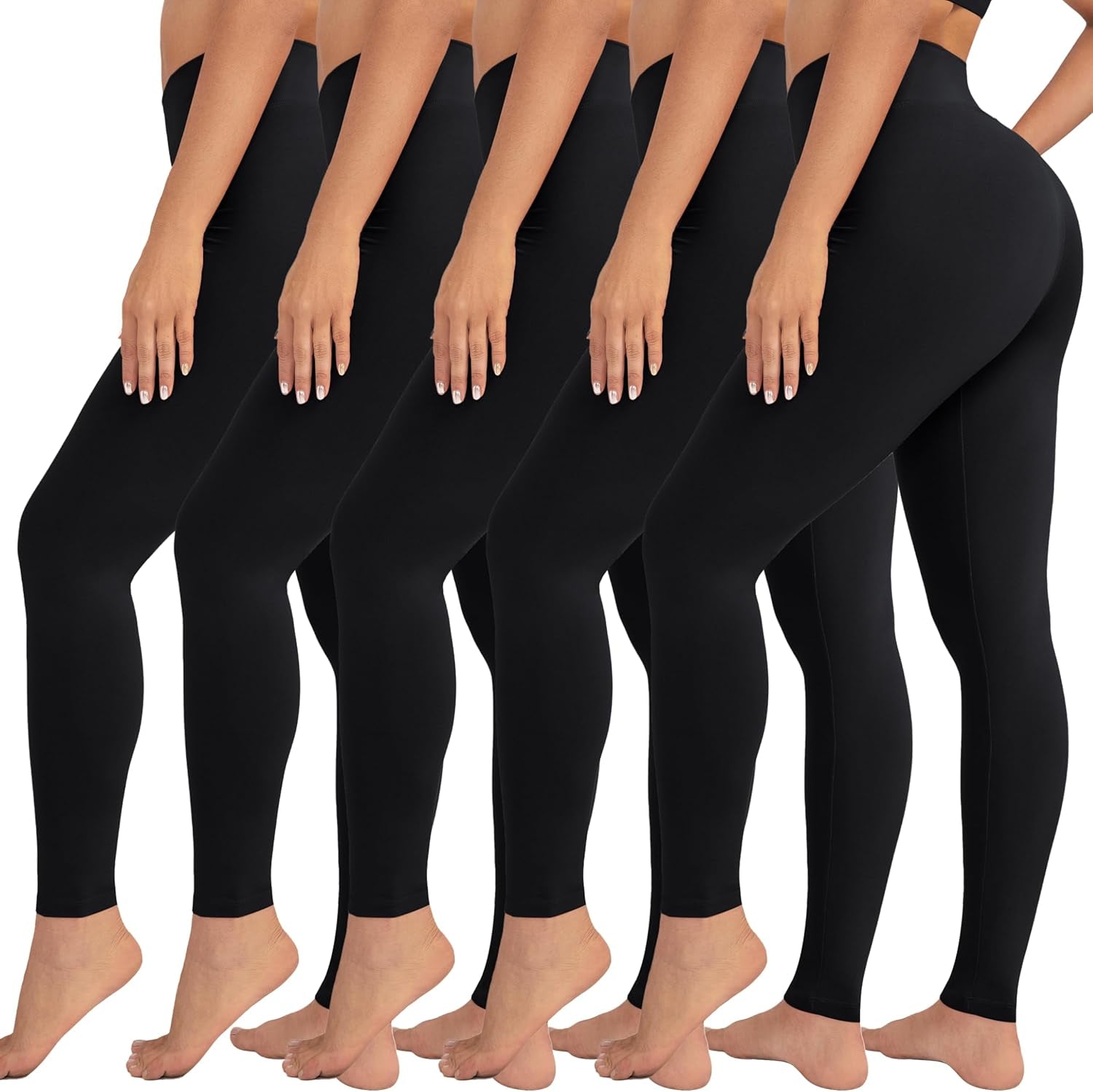 VALANDY High Waisted Leggings for Women Stretch Tummy Control Workout Running Yoga Pants Reg&Plus Size