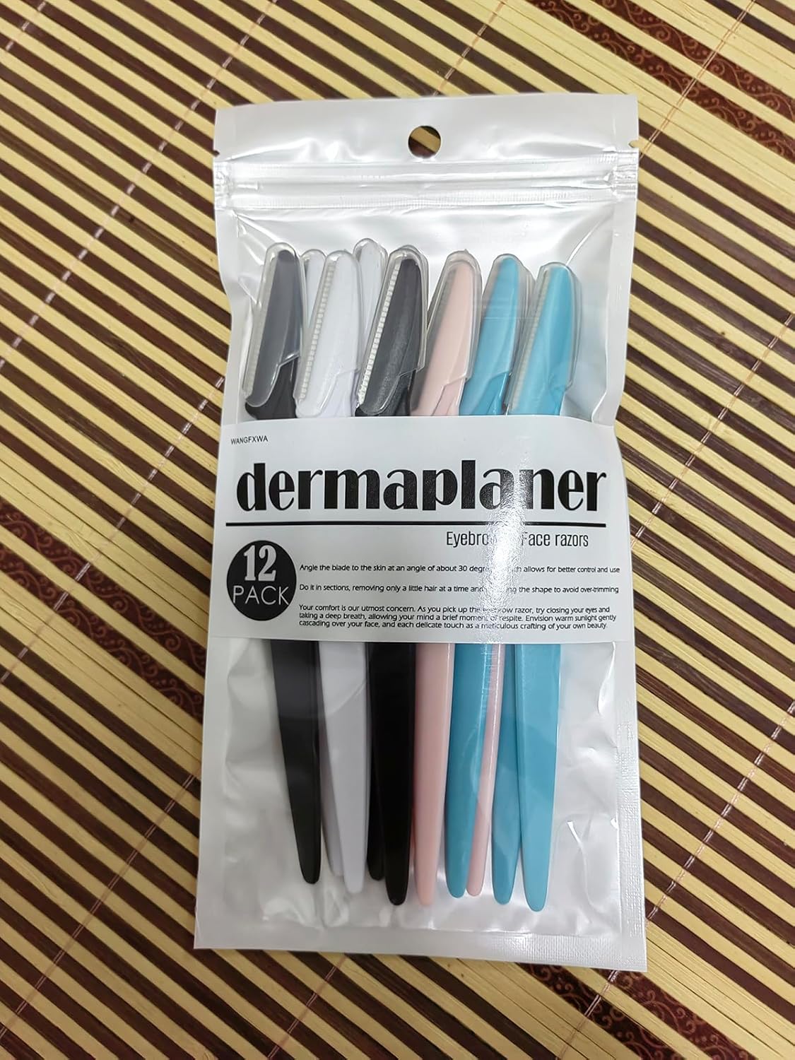 Dermaplane Razor for Women Men Eyebrow Razors Dermaplaning Tool for Face Shaver Home Hair Beauty Blade Trimmer Microblades Peach Fuzz Remover Micro Dermabrasion Facial Tool 12Pcs