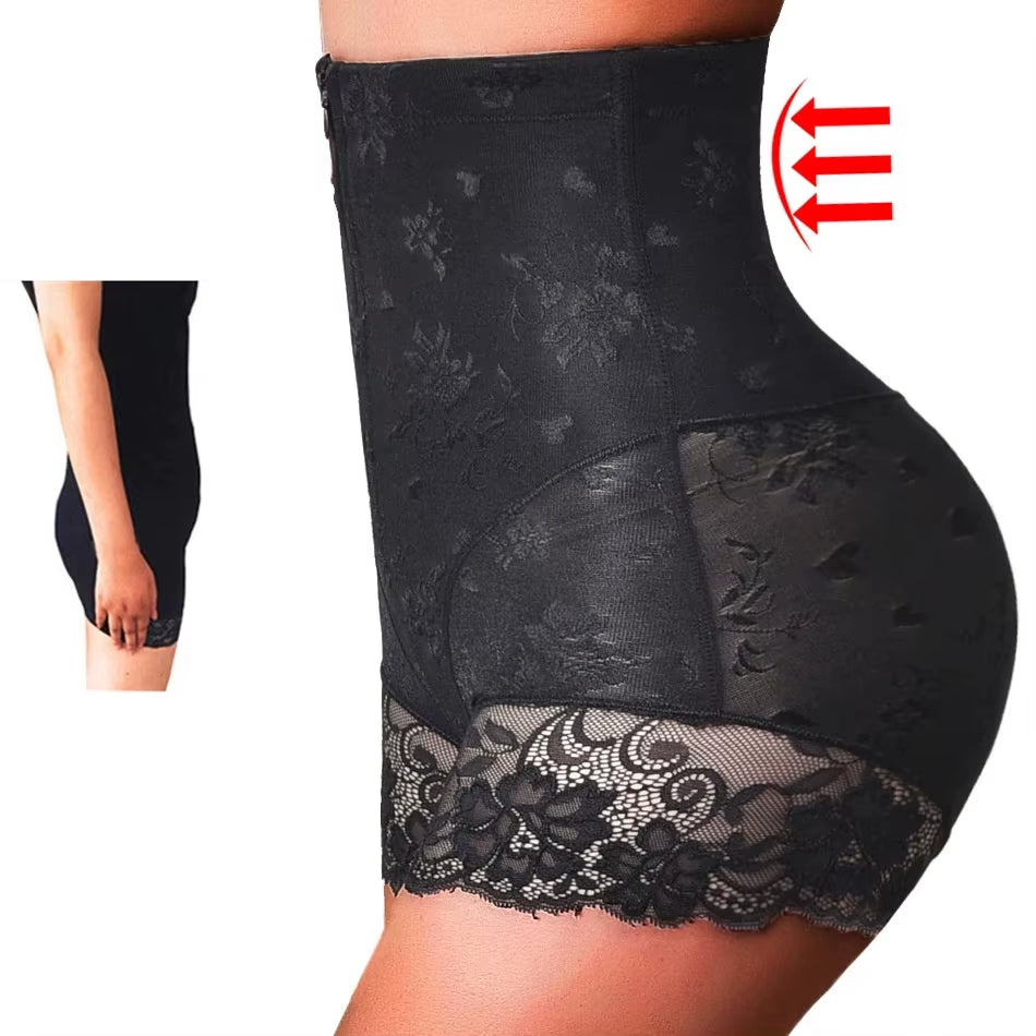 Women High Waist Trainer Body Zipper Shaper Panties Tummy Control Slimming Belly Shapewear Girdle Waist Trainer Shorts