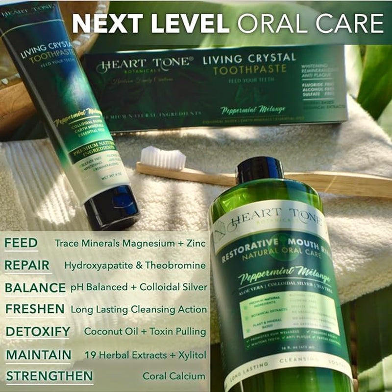 Oral Care | Living Crystal Natural & Organic Toothpaste | All Natural Products | Teeth Whitening (Mouthwash & Toothpaste)