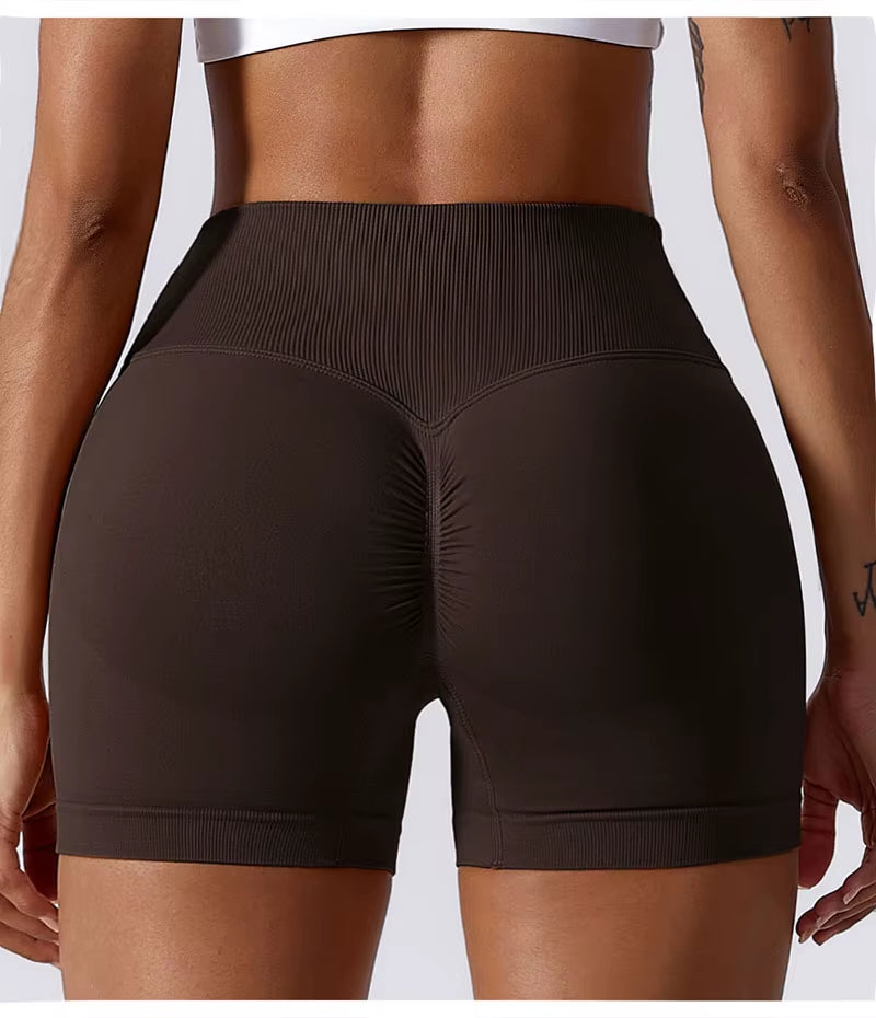 Women Workout Yoga Shorts Fitness High Waist S-XXL Gym Tights Sports Seamless Trousers Quick Dry SEXY Butt Leggings