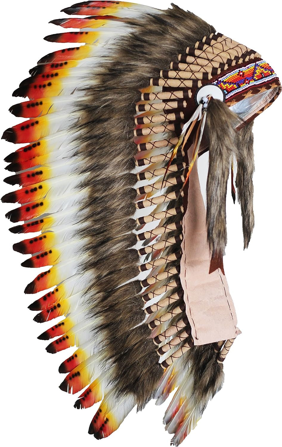 Native American Indian Headdress Large Feather Headdress for Native