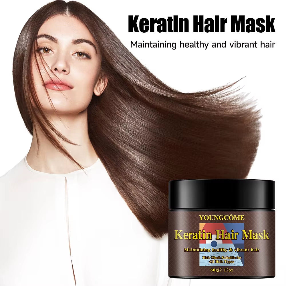 Keratin Hair Mask Hair Care Mask Repairs Damaged Hair Improves Hair Quality and Moisturizes Hair Care Oil Deep Hair Conditioner