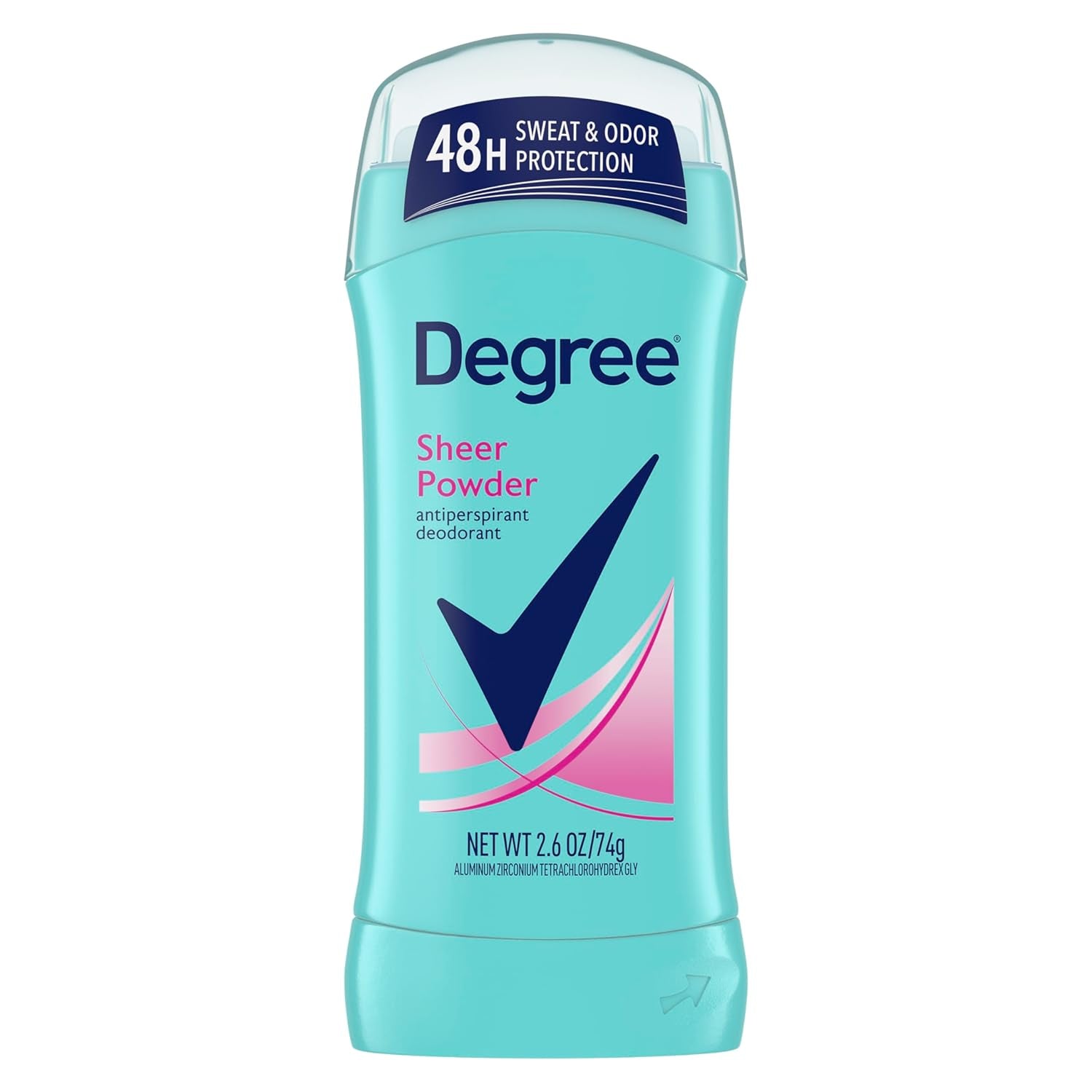 Degree Original Antiperspirant Deodorant Sheer Powder Pack of 6 48-Hour Sweat & Odor Protection Antiperspirant for Women 2.6 Oz