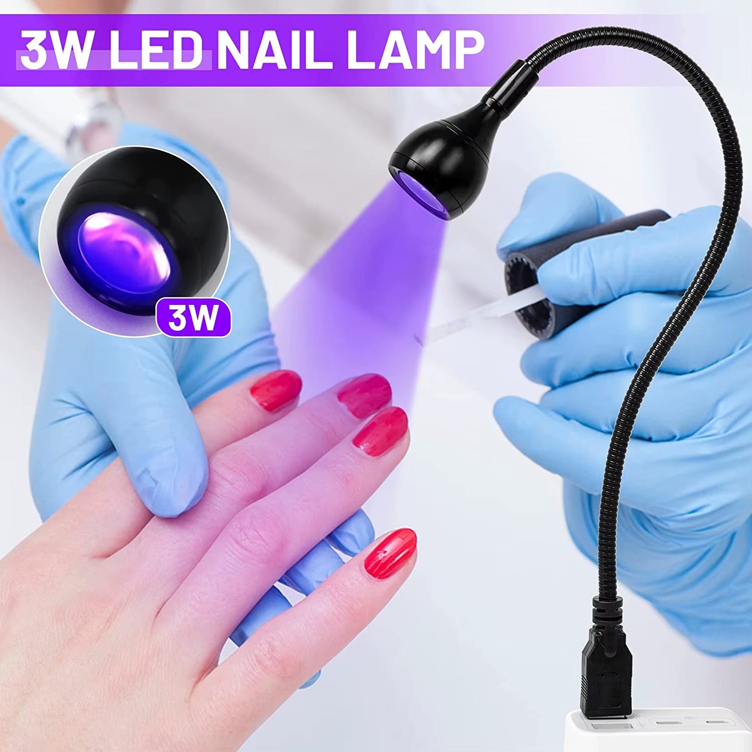 Mini UV LED Nail Lamp, Nail Polish Curing Lamp Mini UV Nail Lamp, UV Nail Polish Dryer Nail Art Tools