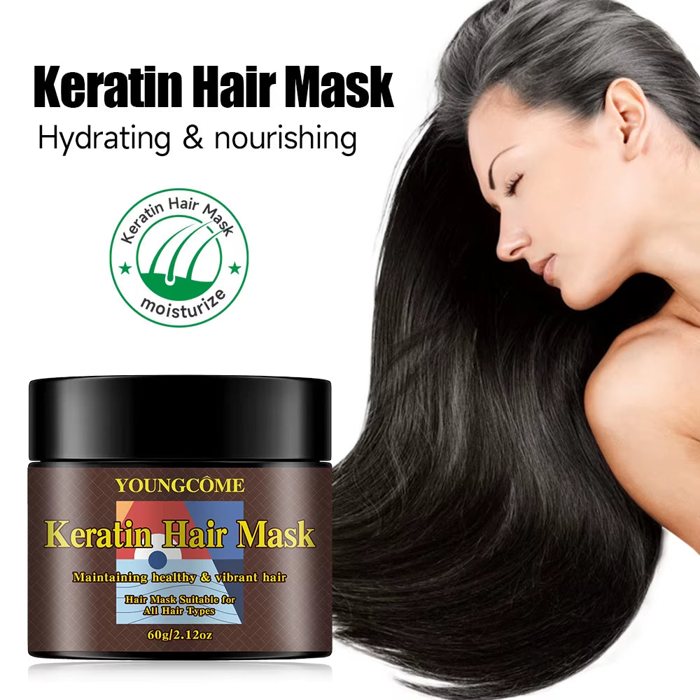 Keratin Hair Mask Hair Care Mask Repairs Damaged Hair Improves Hair Quality and Moisturizes Hair Care Oil Deep Hair Conditioner